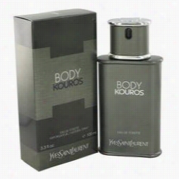 Kouros Body Cologne By Yves Saint Lauernt, 3.4 Oz Eau De To Ilette Spray For Men