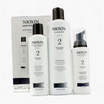 System 2 Kit For Fine & Noticeably Thinning Hair : Cleanser 300ml + Scalp Therapy 150ml + Scalp Trea