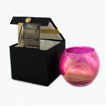 Esque Polished Globe Candle - Bright  Fuchsia