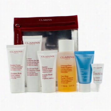 Take-off Essentials Set: Facial Cleanser + Hydraquench Choice Part + Beauty Flash Balm + Body Lotion + Hand Cream + Eye Gel