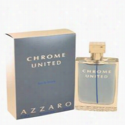 Chrome United Cololgne By Azzaro, 3.4 Oz Eau De Toilettee Spray For Men