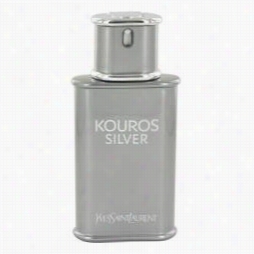 Kouros Silver Cologne By Yves Saint Laurent, 3.4 Oz Eau De Toilette Soray (etster) For Men