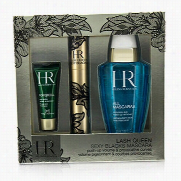 Las Hqueen Sexy Blacks Mascara Kit :mascara 6.9ml/0.23oz + P Owercell 3ml/0.155oz +  Esteem Up Remover 50ml/1.69oz