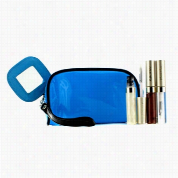 Lip Gloss Set With Blue Cosmetic Bag (3xmode Gloss 1xcosmetic Bag)