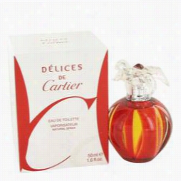 Delics De Cartier Perfume By Cartier, 1.6 Oz Eau De Toilette Spray For Women