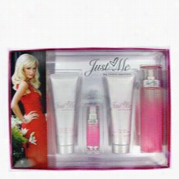 Jst Me Paris Hilton Gift Set By Paris Hilton Gift Set For Women Includes 3.3 Oz Eau De Parfum Spray + 3 Zo Body Lotion + 3 Oz Shower Gel + .34 Oz Mini Edp Spray
