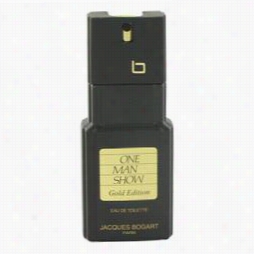 One Man Show Gold Cologne In The Name Of Jacques Bogart, 3.3 Oz Eau De Toilette Spray (tester) For Men