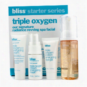 Triple Oxygen Starter Kit: Cleansing Foam 50mml + Mask 10ml + Eye Gel 5ml + Energizing Creamm 15ml