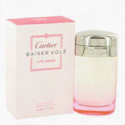 Baiser Vole Lys Rose Perfume By Cartier, 3.3 Oz Eau De Toilette Spray For Women