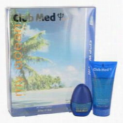 Cluh Med My Ocean Gift Set By Coty Gift Set For Men Includes .33 Oz Mini Edt Spray + 1.85 Oz Hair & Bodyw Ash