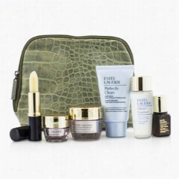 Travel Set: Perfectly Clean 30ml + Micro Perfume 30ml +  Resilience Lift Creme 15ml + Eye Cream 5ml + Anr Ii 7ml + Lip Conditioner + Bag