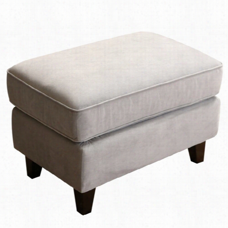 Abbyson Living Emily Tufted Ottoman In Steel Blue