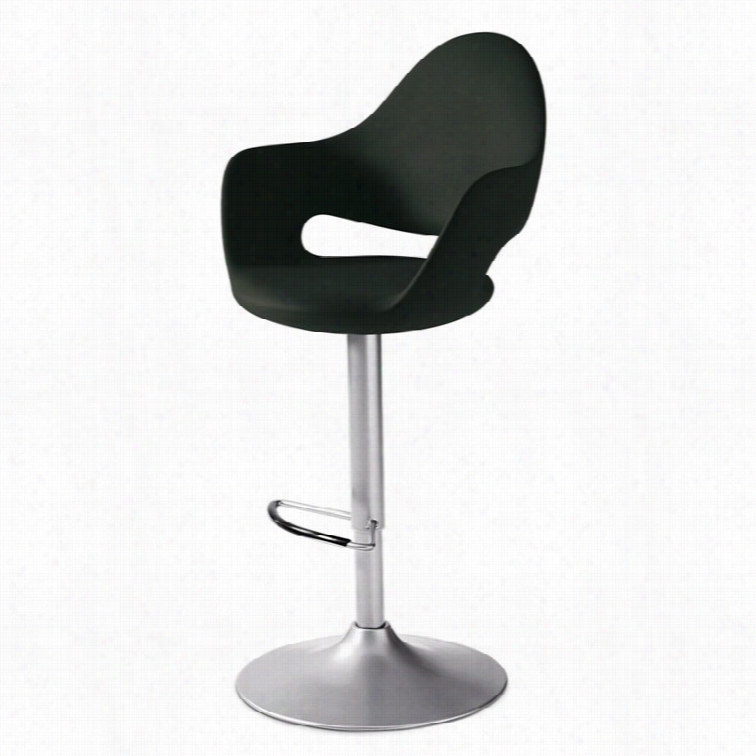 Adjustable Swievl Bar Stool In Black