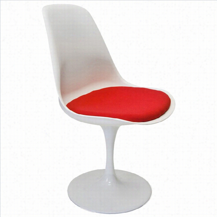 Aeon Furniture Melina Dining Chair In Matte White And Red