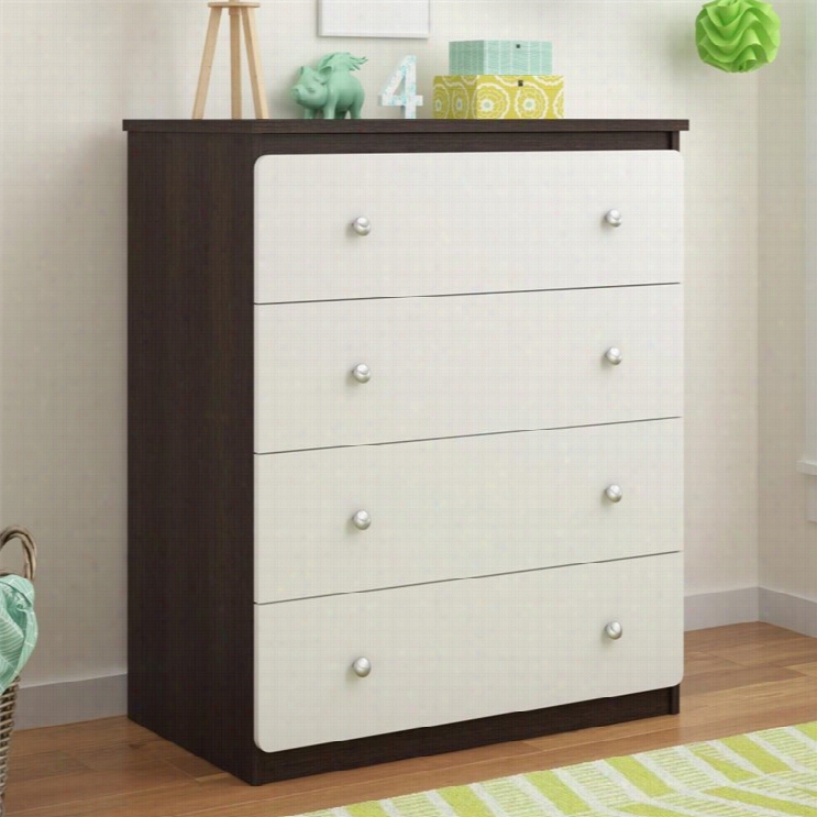 Amerriwood Cosco Willow Lake 4 Drawer Chest In Coffee House Plank
