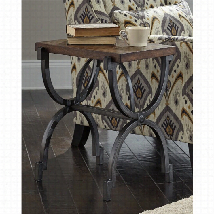 Ashley Baybri N Chair Side End Talbe In Rustic Brown