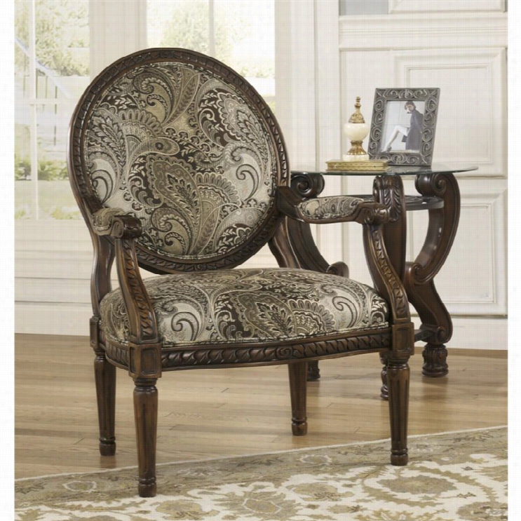 Ashley Martinsburg Fabric Showood Accent Chair In Meadow