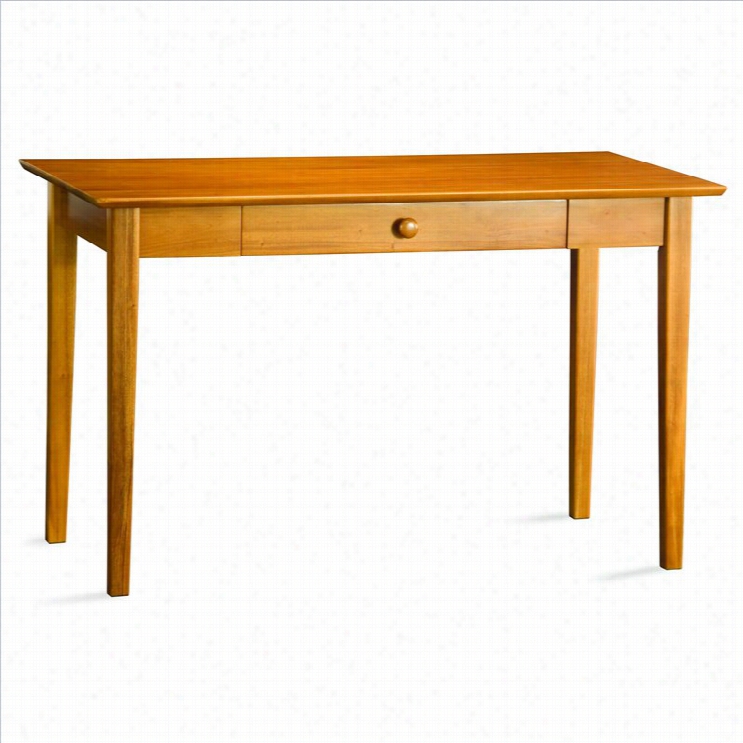 Atlantic Furniture Shaker Writing Desk In Caramel Latte