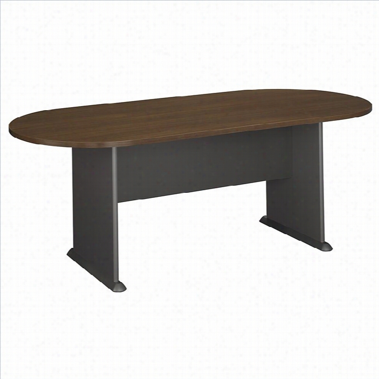 Bus H Bbf Racetrack  611 Wood Cnfe Rence Table In Sienna Walnut