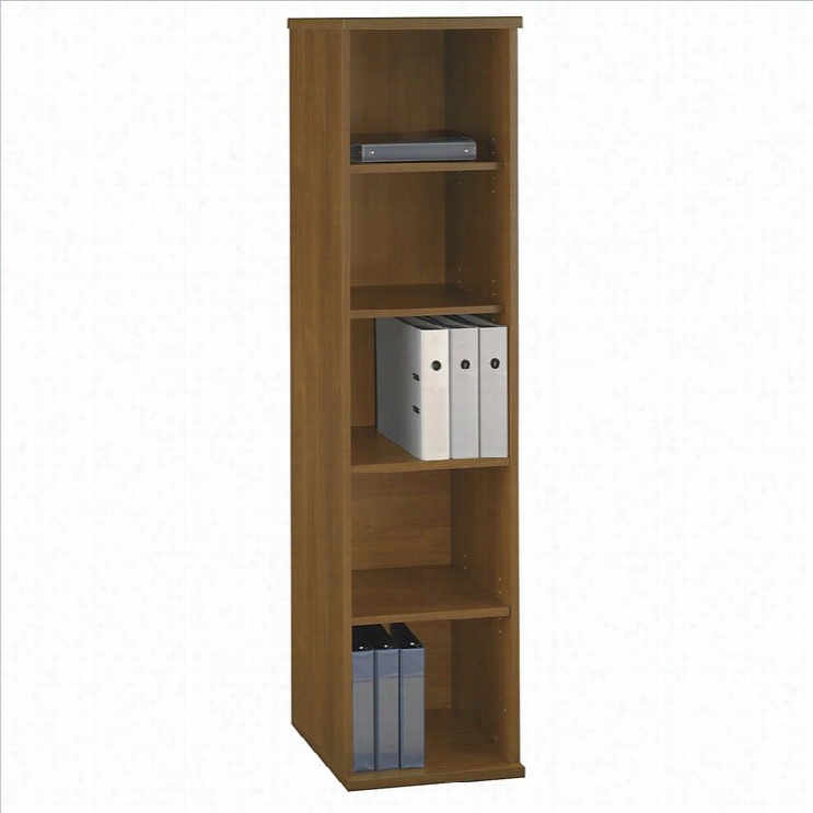 Bush Bbf Series C 18w 5-shelf Bookcase In Warm Oak