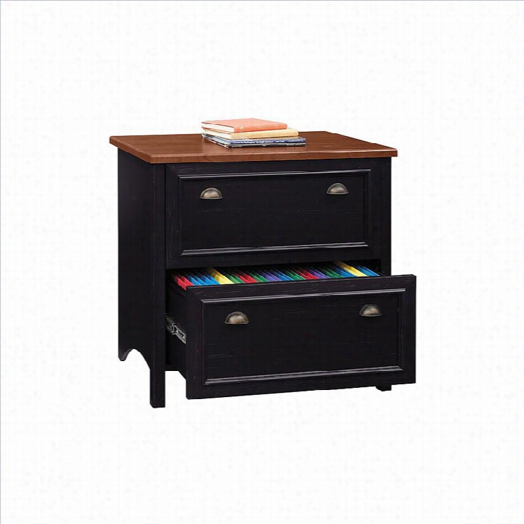Bush Stanford 2 Drawer File Cabinet In Antique Balck And Cherry