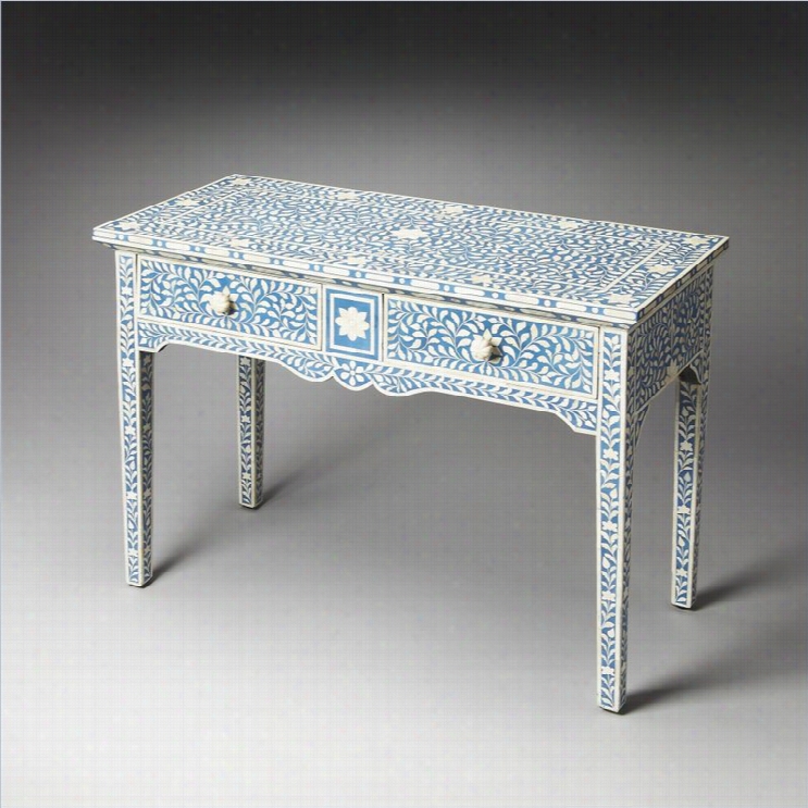 Butler Specialty Olivia Blue Bone Inlay Console Table