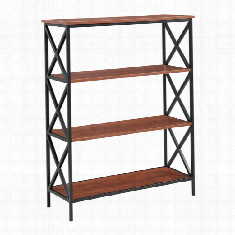Convenience Concepts Tucson 4 Tier Boocase In Black And Cherry