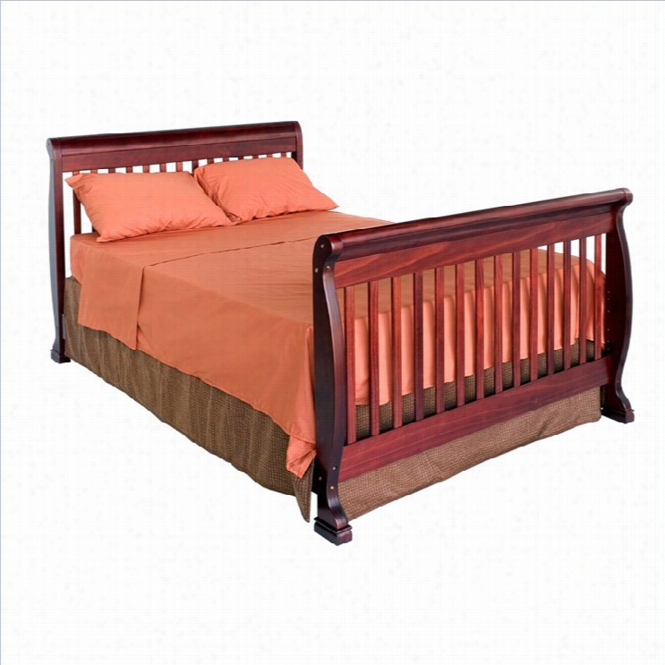 Davinci Kalani 4-in-1 Convertible Crib With Full Bed Rails In  Cherry