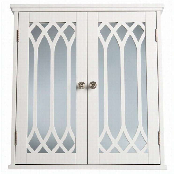 Elegant Home Fasions Chateau Calais 2-door Wall Cabinet In White