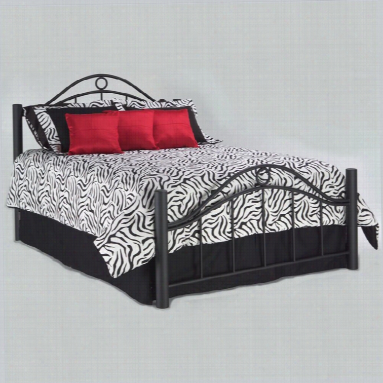 Fashion Layer Linden  Metal Bed In Ebony Finish-twin