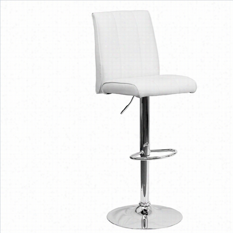 Fl Ash Ffurniture Adjustable Bar Stool In White