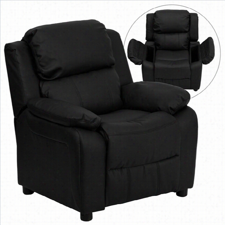 Flash Furniture Confemporary Kids Recliner In Black