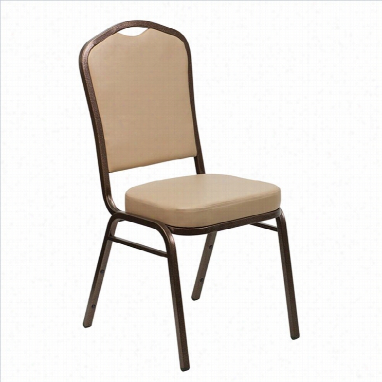 Flash Furniture Hercules Banquet  Stscking Chair Inn Tan