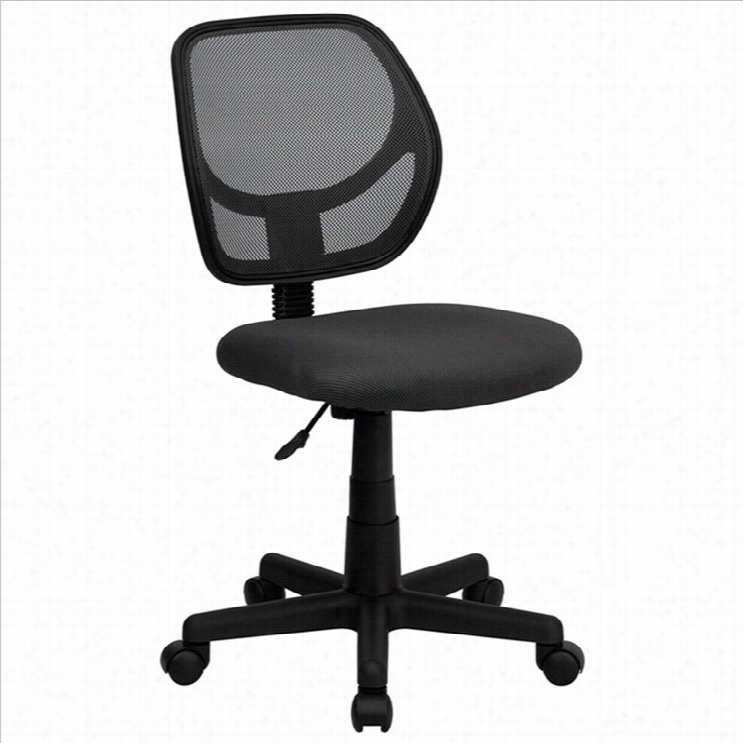 Flash Furniture Mid-back Gray-haired Mesh Task And Computer Offi Ce Chair