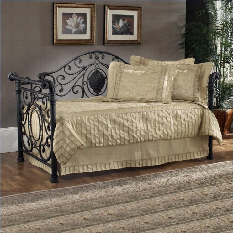 Hillsdale Mercer Metal Daybed In Atnique Brown Fniish With Pop-up Trundle