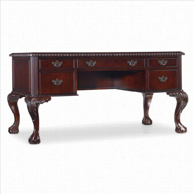 Hooker Furniture Ball Andclaw Computer Desk In Dark Cherry