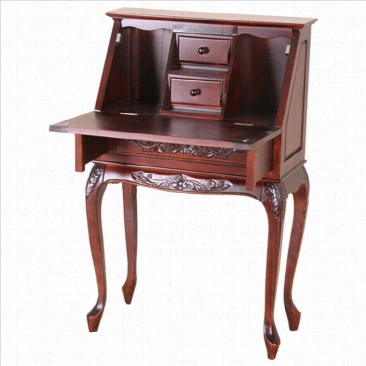 International Caavan Windskr Small Secretary Des, In Djal Walnut