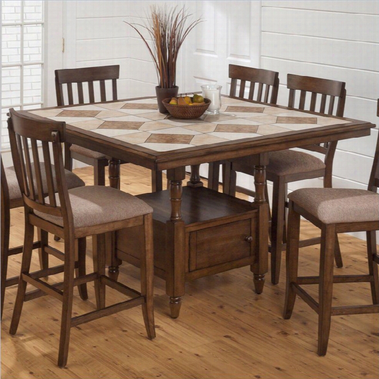Jofran 7794 Succession Counter Eigyt Dining Table  In Tuc Son Brpwn