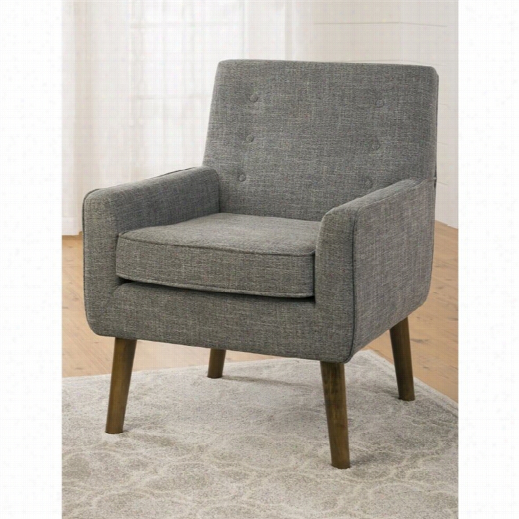 Jofran Mila Mod Accent Chair In Charcola Grey