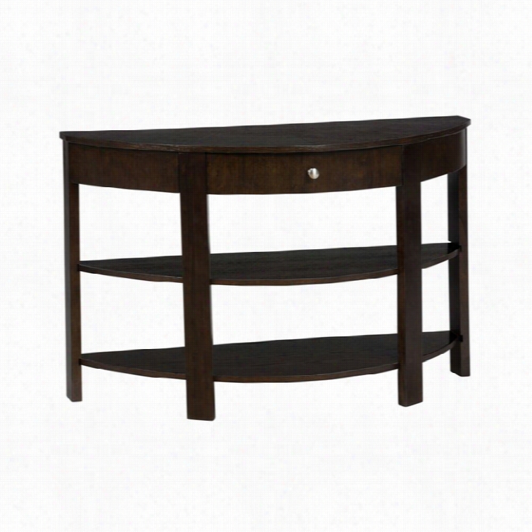 Jofran Parkeer Wood Deemilune Console Table In Oak