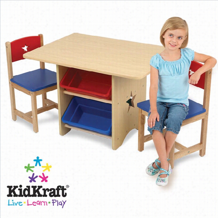 Kidkratf Star Table And 2 Chair Set