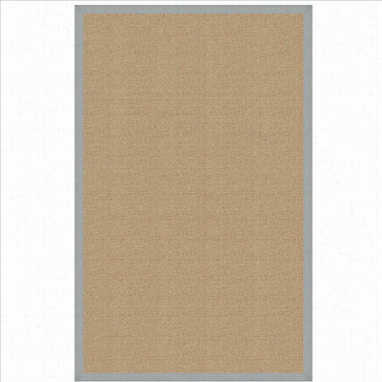 Linon Athena Cotton Rug In Sisal And Ice Blue -1'10 X 2'10