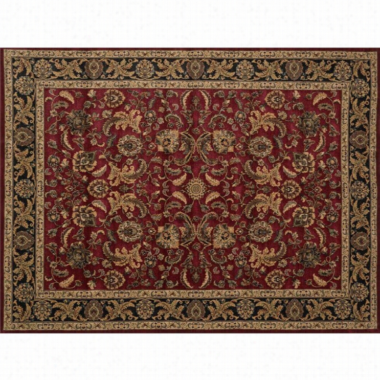 Loloi Stanley 12' X 15' Power Loomed Rug In Red And Charcoal