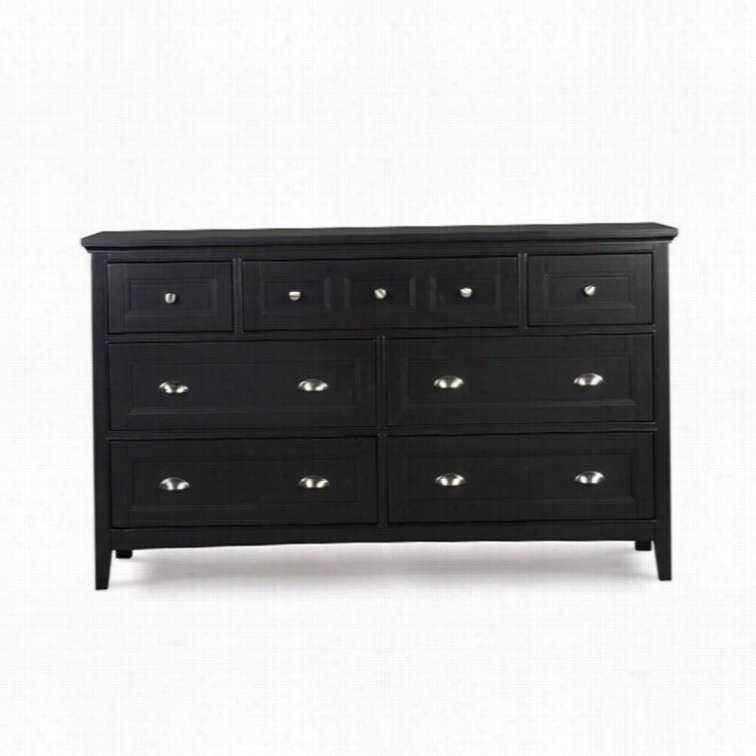 Magnussen Southampton 7 Drawer Double Dresser In Blacck Finish