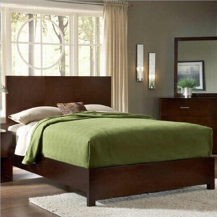 Moodus Modera Panel Bed In Chocolate Brown