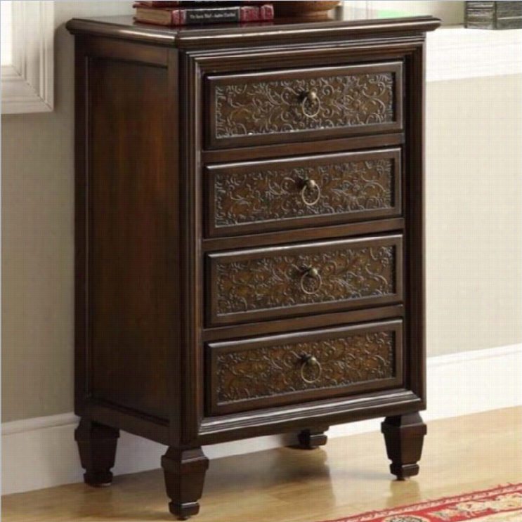 Mnarch T Ransitional Bombay Acccent Chest I Dark Brown With 4 Drawers