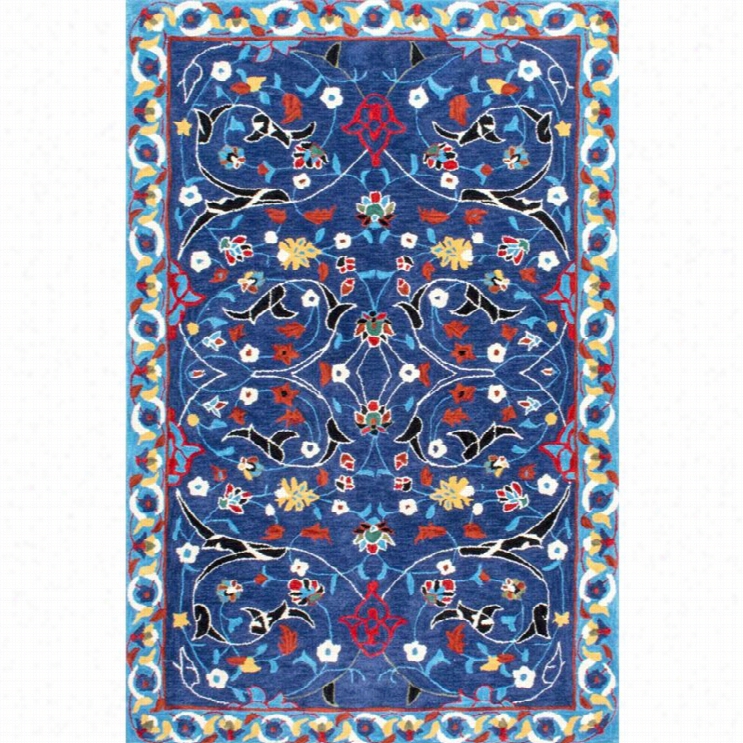 Nuloom 5' X 8' Handmae Sharilyn Rug In Royal Blue