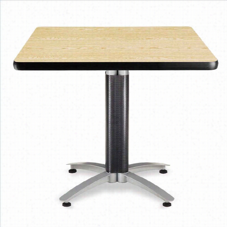 Ofm Mesh Base 36 Square Table In Oak