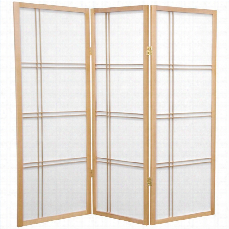 Eastern Frniture 4' Tall Shoji Screen With 3panel In Natural