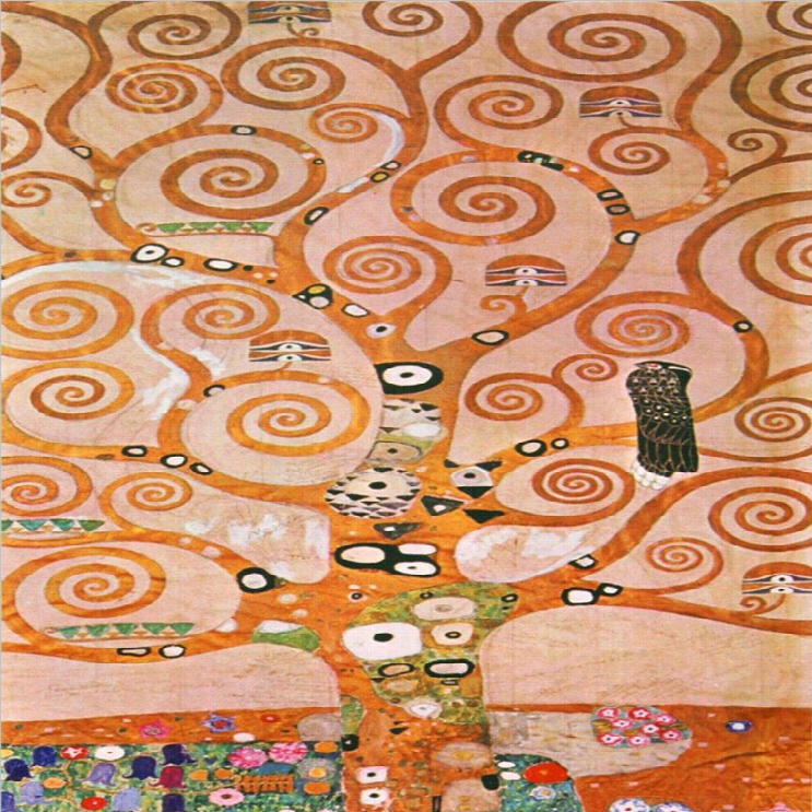 Oriental Furniture Works Of Klimt Tree Of Life Canvas Wall Arti N Mulitcolor